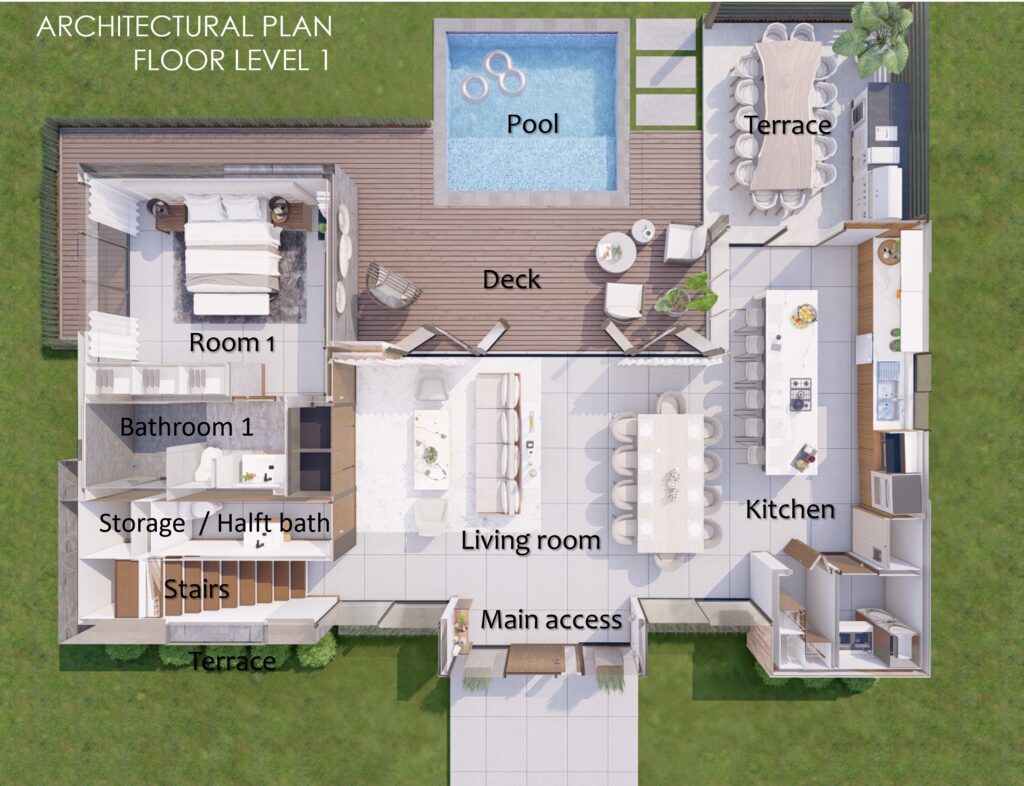 ARCHITECTURAL PLAN FLOOR LEVEL 1